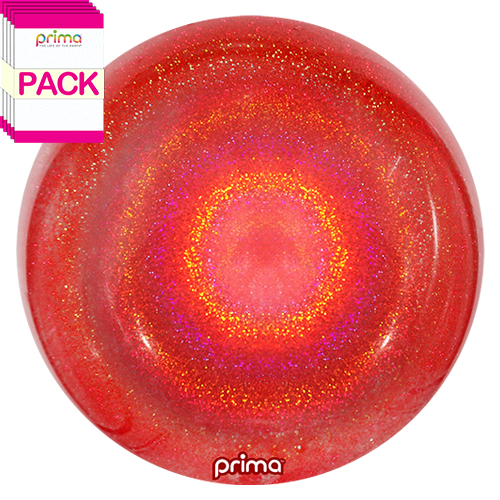 [PS-BGGL-22-50-1-BAND] 20” Red Glitter Sphere (Pack of 10) - Prima