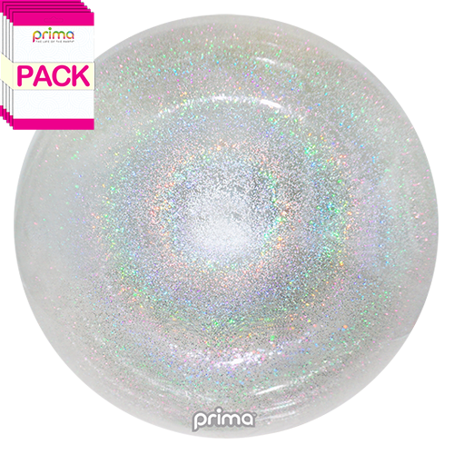 [PS-CSGL-22-50-1-BAND] 20” Silver Glitter Sphere (Pack of 10) - Prima