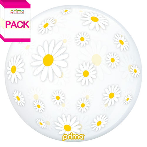 [PS-WTDZ-22-50-1-BAND] 20” White Daisies Sphere (Pack of 10) - Prima