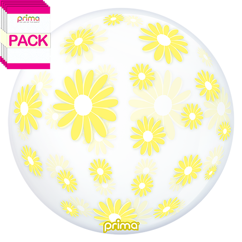 [PS-YLDZ-22-50-1-BAND] 20” Yellow Daisies Sphere (Pack of 10) - Prima