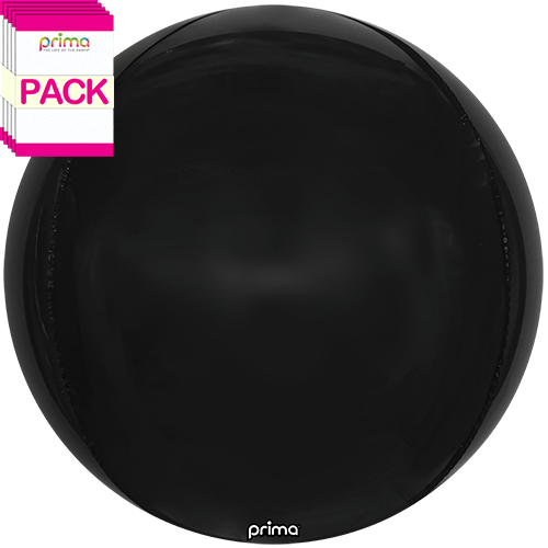 [PS-4D-BLACK-40-50-1-BAND] 40” Giant Black Sphere (Pack of 10) - Prima