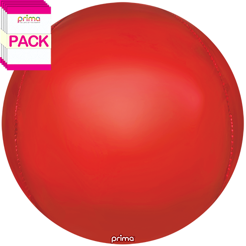 [PS-4D-RED-40-50-1-BAND] 40” Giant Red Sphere (Pack of 10) - Prima
