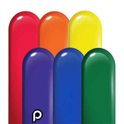 [PL-CRAS-260-20-50] Classic Rainbow Assortment 260 nozzle up - 50CT - Prima