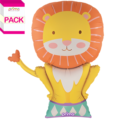[PF-CLSS-26-50-1-BAND] 26" Circus Lion Shape  (Pack of 5) - Prima