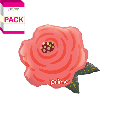 [PF-0113-13-50-2-BAND] 13" Air-filled Trendy Rose (Pack of 5) - Prima