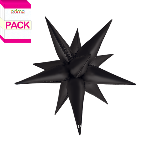 [PD-0139-26-50-1-BAND] 26" Black Satin Starburst (Pack of 5) - Prima