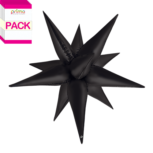 [PD-0140-40-50-1-BAND] 40" Black Satin Starburst (Pack of 5) - Prima