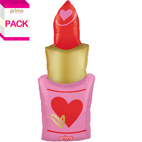 [PF-0101-40-50-1-BAND] 40" Red Lipstick Shape (Pack of 5) - Prima