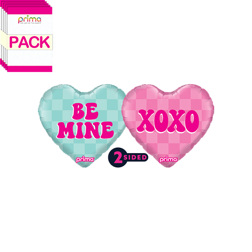 [PF-0082-9-50-6-BAND] 9" Heart Conversation Heart Checker (Pack of 5) - Prima