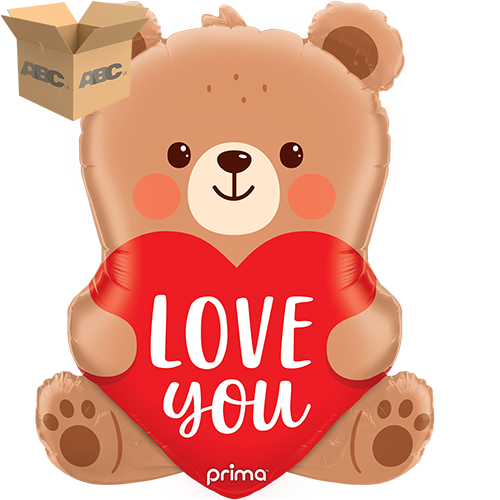 [PF-0093-27-50-1-CASE] 27" Love You Bear Shape (Case of 50) - Prima
