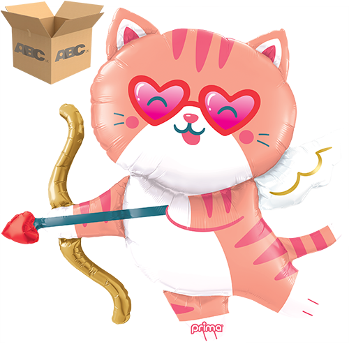 [PF-0094-41-50-1-CASE] 39" Cute Cat Cupid Shape (Case of 50) - Prima