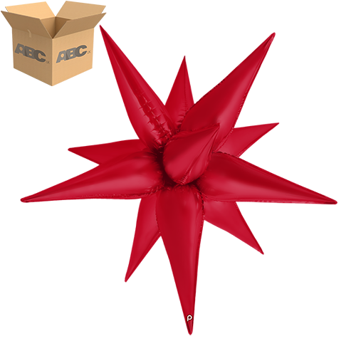 [PD-0088-40-50-1-CASE] 40" Red Satin Starburst (Case of 50) - Prima