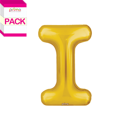 [PF-GLDI-16-50-2-BAND] 16" Gold Letter I (Pack of 5) - Prima