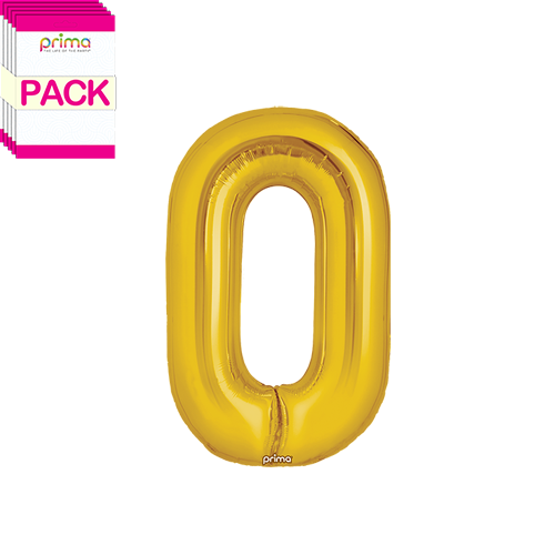 [PF-GLDO-16-50-2-BAND] 16" Gold Letter O (Pack of 5) - Prima