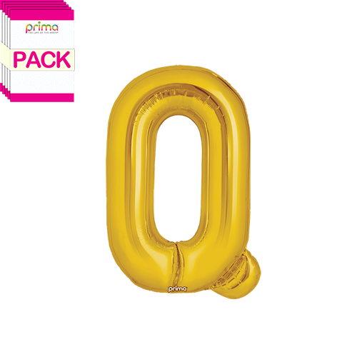 [PF-GLDQ-16-50-2-BAND] 16" Gold Letter Q (Pack of 5) - Prima