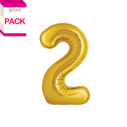 [PF-GLD2-16-50-2-BAND] 16" Gold Number 2 (Pack of 5) - Prima