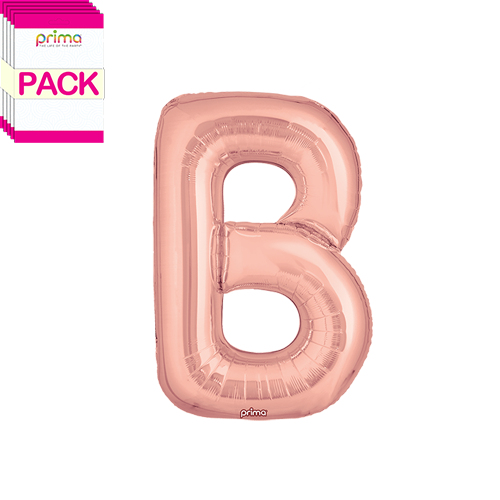 [PF-RGDB-16-50-2-BAND] 16" Rose Gold Letter B (Pack of 5) - Prima
