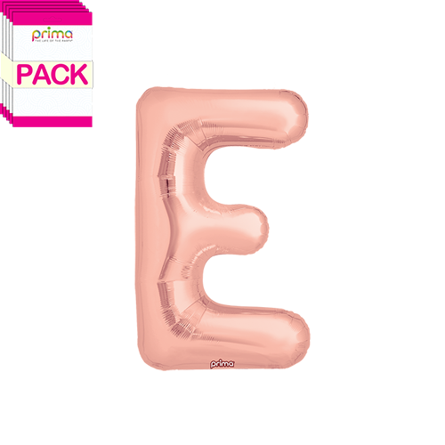 [PF-RGDE-16-50-2-BAND] 16" Rose Gold Letter E (Pack of 5) - Prima