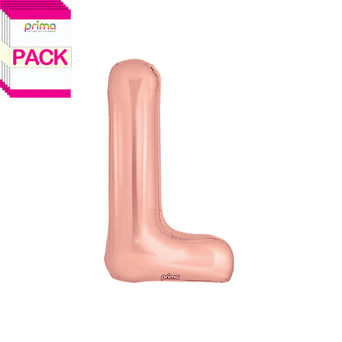 [PF-RGDL-16-50-2-BAND] 16" Rose Gold Letter L (Pack of 5) - Prima
