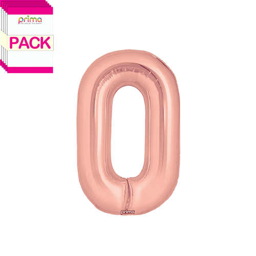 [PF-RGDO-16-50-2-BAND] 16" Rose Gold Letter O (Pack of 5) - Prima
