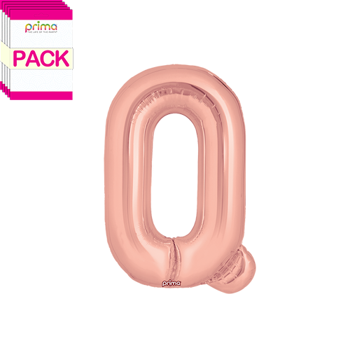 [PF-RGDQ-16-50-2-BAND] 16" Rose Gold Letter Q (Pack of 5) - Prima