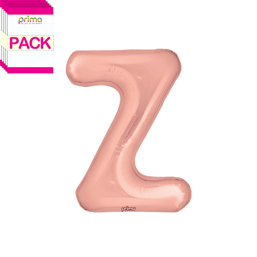 [PF-RGDZ-16-50-2-BAND] 16" Rose Gold Letter Z (Pack of 5) - Prima