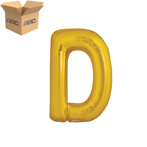 [PF-GLDD-16-50-2-CASE] 16" Gold Letter D (Case of 50) - Prima