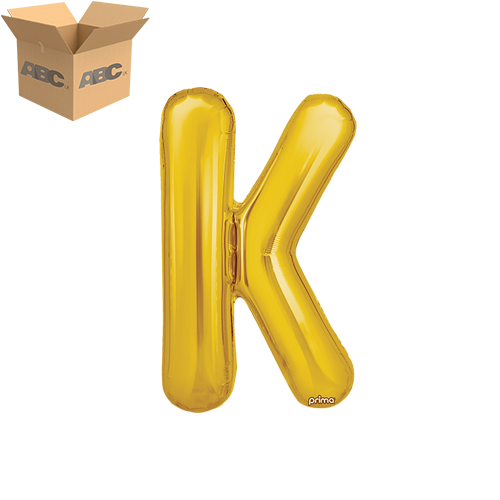 [PF-GLDK-16-50-2-CASE] 16" Gold Letter K (Case of 50) - Prima