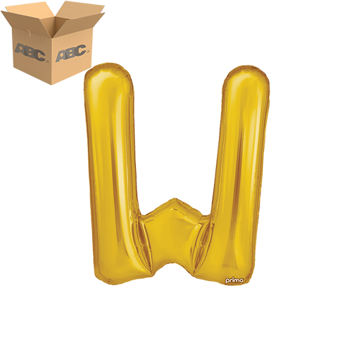 [PF-GLDW-16-50-2-CASE] 16" Gold Letter W (Case of 50) - Prima