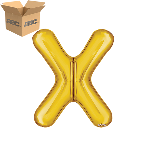 [PF-GLDX-16-50-2-CASE] 16" Gold Letter X (Case of 50) - Prima