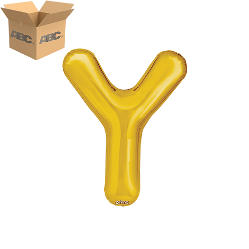 [PF-GLDY-16-50-2-CASE] 16" Gold Letter Y (Case of 50) - Prima