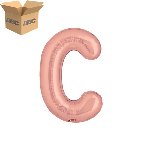 [PF-RGDC-16-50-2-CASE] 16" Rose Gold Letter C (Case of 50) - Prima