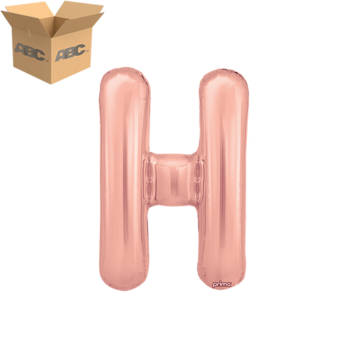 [PF-RGDH-16-50-2-CASE] 16" Rose Gold Letter H (Case of 50) - Prima