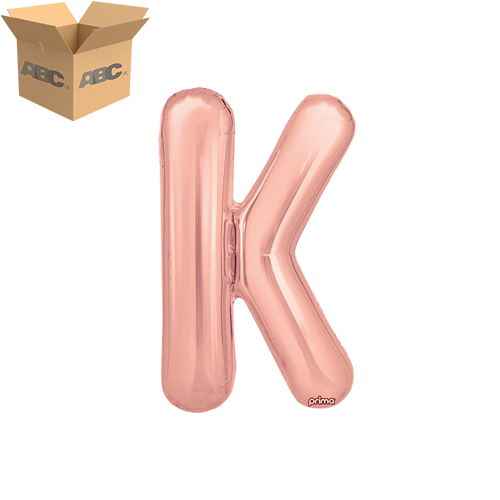 [PF-RGDK-16-50-2-CASE] 16" Rose Gold Letter K (Case of 50) - Prima
