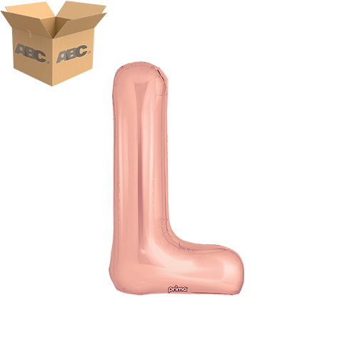 [PF-RGDL-16-50-2-CASE] 16" Rose Gold Letter L (Case of 50) - Prima