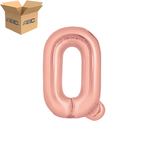 [PF-RGDQ-16-50-2-CASE] 16" Rose Gold Letter Q (Case of 50) - Prima