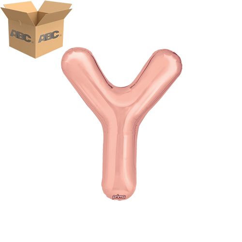 [PF-RGDY-16-50-2-CASE] 16" Rose Gold Letter Y (Case of 50) - Prima