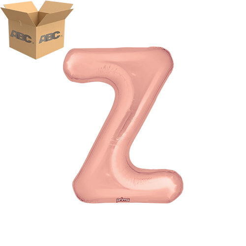 [PF-RGDZ-16-50-2-CASE] 16" Rose Gold Letter Z (Case of 50) - Prima