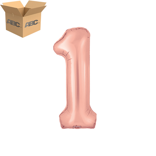 [PF-RGD1-16-50-2-CASE] 16" Rose Gold Number 1 (Case of 50) - Prima