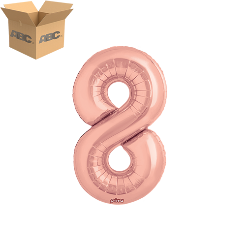 [PF-RGD8-16-50-2-CASE] 16" Rose Gold Number 8 (Case of 50) - Prima