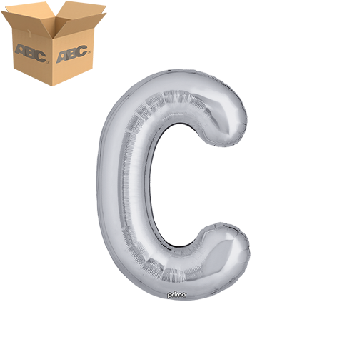 [PF-SLVC-16-50-2-CASE] 16" Silver Letter C (Case of 50) - Prima