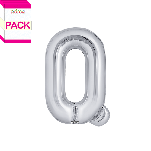 [PF-SLVQ-16-50-2-BAND] 16" Silver Letter Q (Pack of 5) - Prima