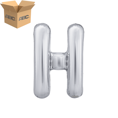 [PF-SLVH-16-50-2-CASE] 16" Silver Letter H (Case of 50) - Prima