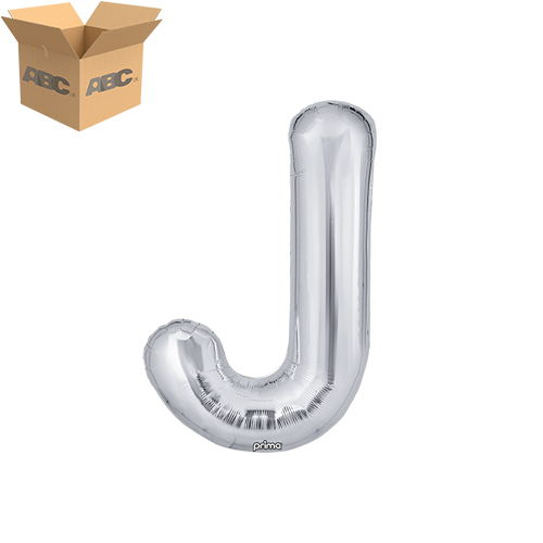 [PF-SLVJ-16-50-2-CASE] 16" Silver Letter J (Case of 50) - Prima