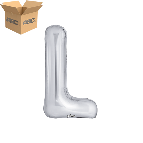 [PF-SLVL-16-50-2-CASE] 16" Silver Letter L (Case of 50) - Prima