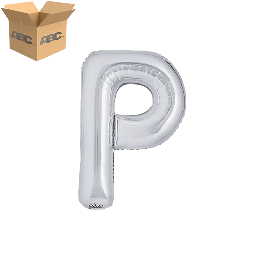 [PF-SLVP-16-50-2-CASE] 16" Silver Letter P (Case of 50) - Prima