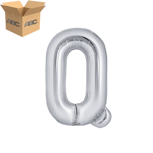 [PF-SLVQ-16-50-2-CASE] 16" Silver Letter Q (Case of 50) - Prima