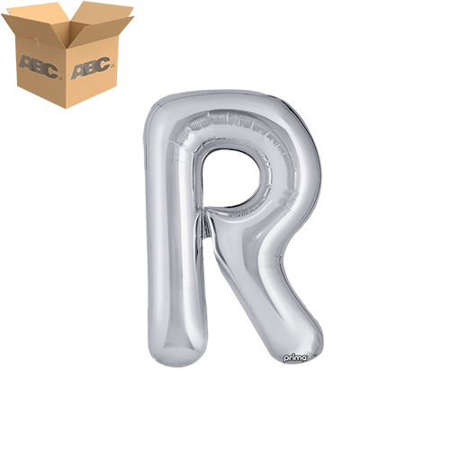 [PF-SLVR-16-50-2-CASE] 16" Silver Letter R (Case of 50) - Prima