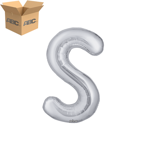 [PF-SLVS-16-50-2-CASE] 16" Silver Letter S (Case of 50) - Prima