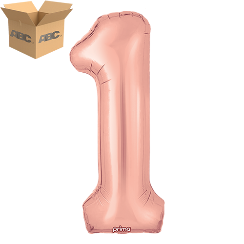 [PF-RGD1-34-50-1-CASE] 34" Rose Gold Number 1 (Case of 50) - Prima